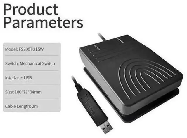 Alt view image 3 of 7 - USB Foot Switch Multifunctional Custom Foot Pedal, Programmable Action Foot Pedal Controller for Medical Image Capture, Game Operation, Office Work and Industrial Equipment Control