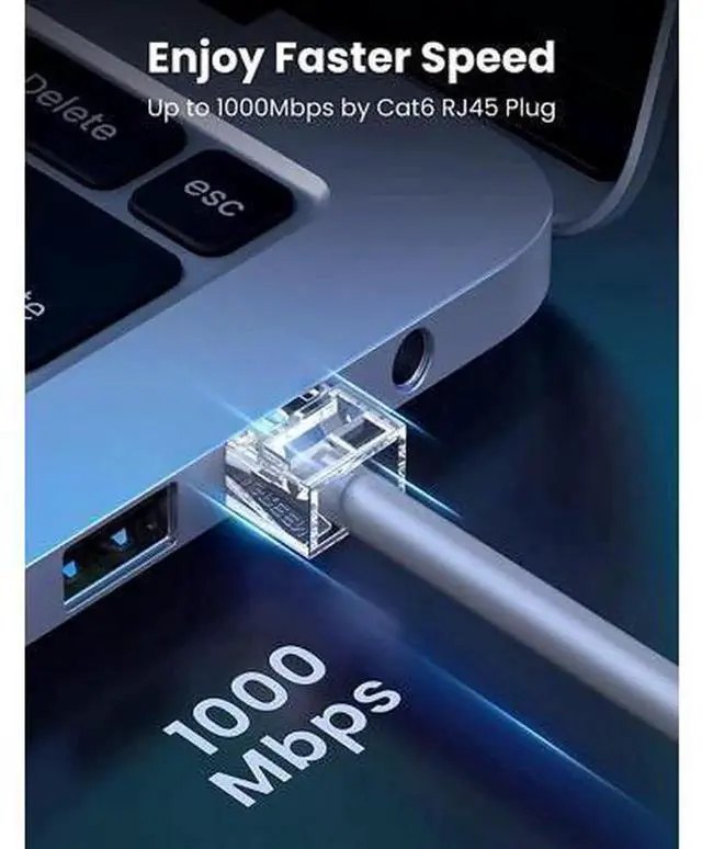 Alt view image 2 of 7 - UGREEN 50Pack PassThrough RJ45 Connectors, Cat5e Cat6 8P8C UTP Crystal LAN Plugs, GoldPlated Ethernet Crimp Network Plugs for Custom DIY Home Office Surveillance Network Cables