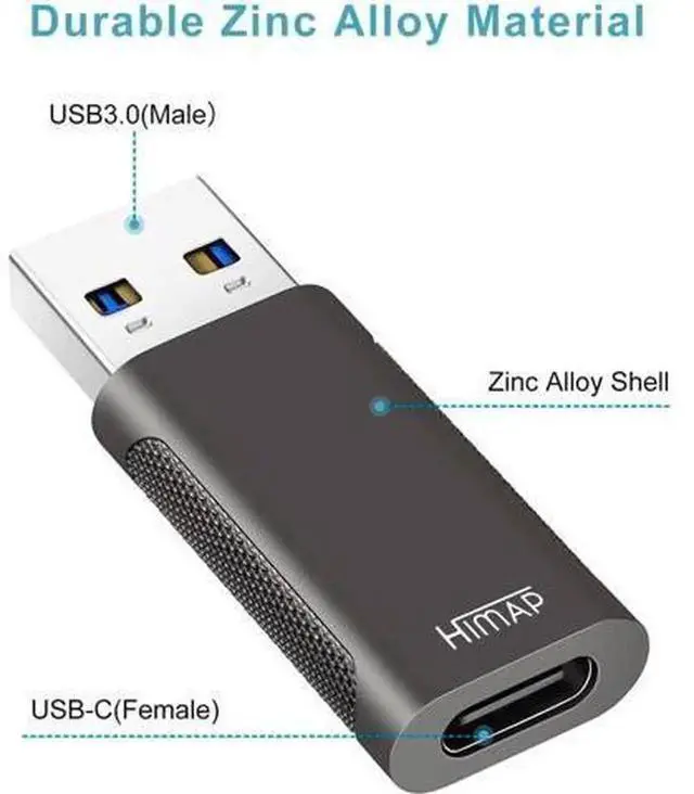 Alt view image 6 of 7 - 4Pack USBC to USBA Adapters, 2×USBC Male to USBA Female + 2×USBA Male to USBC Female, Data Sync & Fast Charging Converter for iPhone, iPad, PC, Laptops and USBC Devices