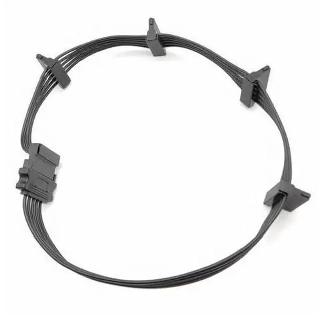 Alt view image 6 of 7 - 2Pack SATA Power Splitter Cable 15Pin Male to 5×Female, 19.7in / 500mm Black 1to5 SATA Power Extension Cord, Powers Multiple HDD SSD Optical Drives for PC Desktop Internal Storage Expansion