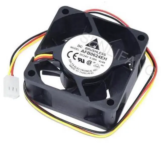 Main image of Replacement Square Cooling Fan for Delta AFB0624EH, 60×60×25mm 6025 6CM DC24V 0.36A 3Wire Brushless Axial Fan for Server Cabinet, Inverter and Industrial Equipment Heat Dissipation
