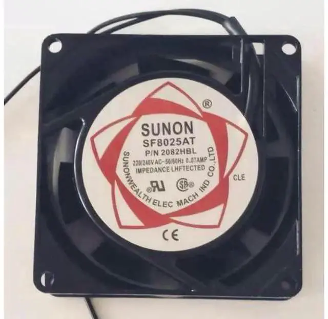 Main image of 8025 Axial Flow Cooling Fan Replacement for Sunon SF8025AT P/N2082HB/SL/T, 110/220V 0.07A, 80x80x25mm AC Exhaust Fan for Cabinet, Inverter, Industrial Equipment Ventilation