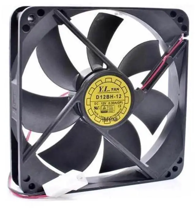 Main image of 12025 Double Ball Bearing Cooling Fan Replacement for YL D12BH12, DC 12V 0.30A 120x120x25mm 12CM Axial Fan for PC Chassis, Power Supply, Cabinet Industrial Equipment Heat Dissipation