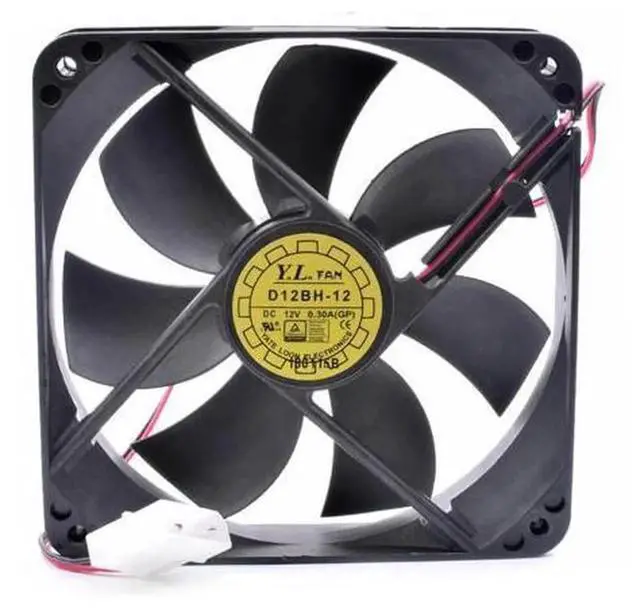 Alt view image 3 of 4 - 12025 Double Ball Bearing Cooling Fan Replacement for YL D12BH12, DC 12V 0.30A 120x120x25mm 12CM Axial Fan for PC Chassis, Power Supply, Cabinet Industrial Equipment Heat Dissipation
