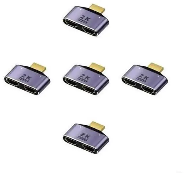 Alt view image 2 of 4 - 1 In 2 Out 2K HDMI Splitter, Powered 1x2 Port Video Splitter Supports 2K Full UltraHD 1920x1080 3D, Duplicate Single Source to Two Displays for Monitor, Projector, TV Screen Duplication