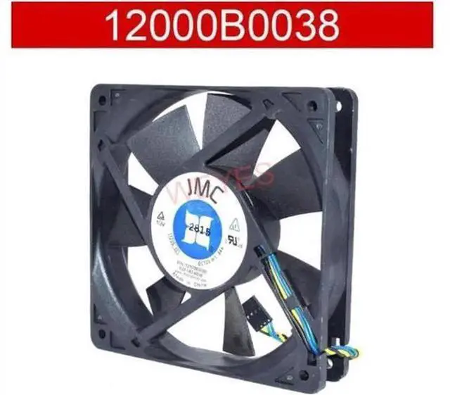Main image of 12025 Square Cooling Fan Replacement for JMC 12000B0038, DC 12V 1.84A 120×120×25mm 120MM Axial Fan for Server Chassis, Industrial Cabinet, HighPower Equipment Heat Dissipation