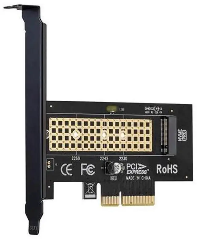 Alt view image 6 of 7 - M.2 NVMe to PCIe 3.0 x4 Adapter Card with Aluminum Heatsink, MKey NVMe SSD PCIE Expansion Card for Desktop PC, Compatible with 2230 2242 2260 2280 M.2 Solid State Drives