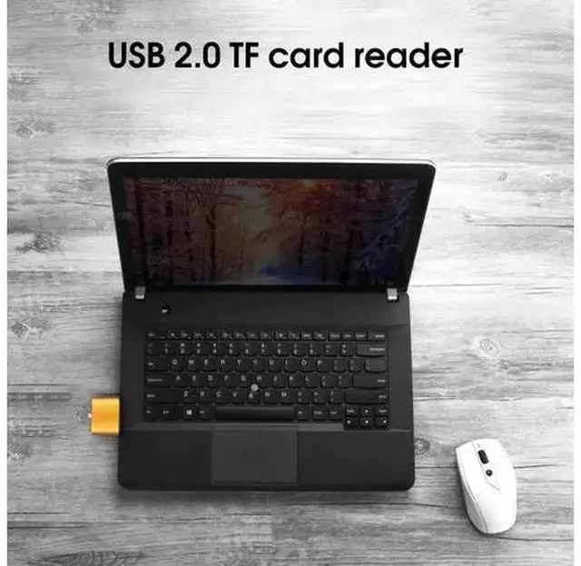 Alt view image 2 of 5 - USB 2.0 TF Card Reader, Portable Micro SD TFlash Memory Card Adapter, Lightweight HighSpeed USB 2.0 Card Reader for Micro SD TF Data Reading & File Transfer for PC Laptop