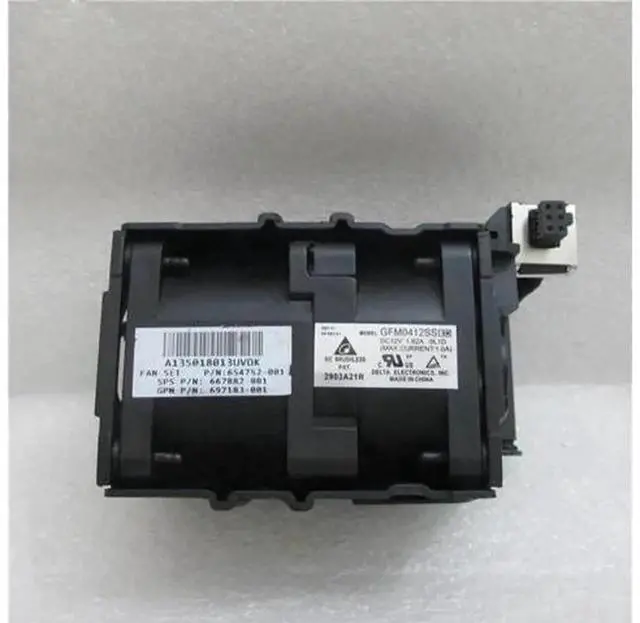 Alt view image 2 of 6 - Server Cooling Fan Assembly PN 654752001 667882001, HotSwap CPU System Cooling Fan for HPE ProLiant DL360p G8 DL360e G8 Server, DualRotor Fan Module for Server Chassis Thermal Repair