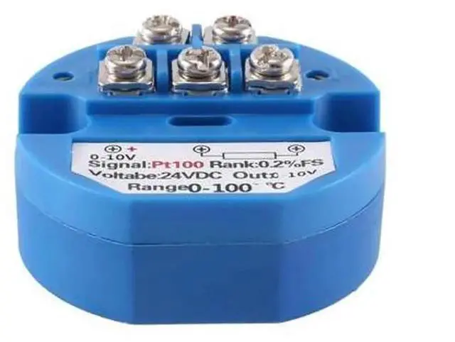 Alt view image 3 of 4 - PT100 RTD Temperature Transmitter, PT100 to 010V Signal Converter, 0100 Measuring Range, RTD Input 010V Output, DC24V Powered Thermal Resistance Module for Industrial Temperature Monitoring