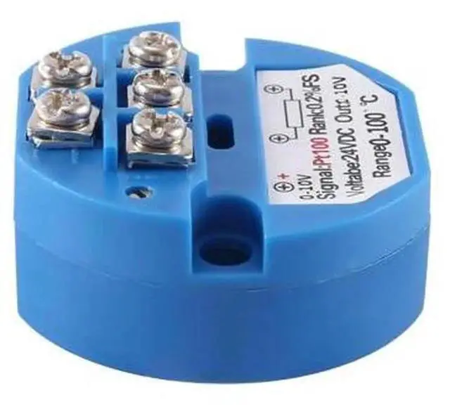 Alt view image 4 of 4 - PT100 RTD Temperature Transmitter, PT100 to 010V Signal Converter, 0100 Measuring Range, RTD Input 010V Output, DC24V Powered Thermal Resistance Module for Industrial Temperature Monitoring