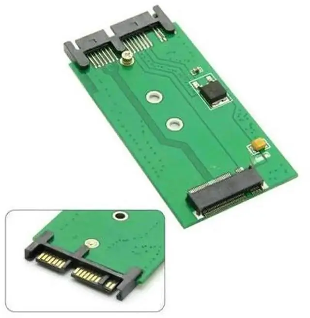Main image of M.2 NGFF SSD to 1.8 Micro SATA 7+9 16Pin Adapter Card, Mini PCIE 2 Lane Converter, Replace MicroSATA Drive for ThinkPad E431 E531 X240S Y410P Y510P Laptop Storage Upgrade