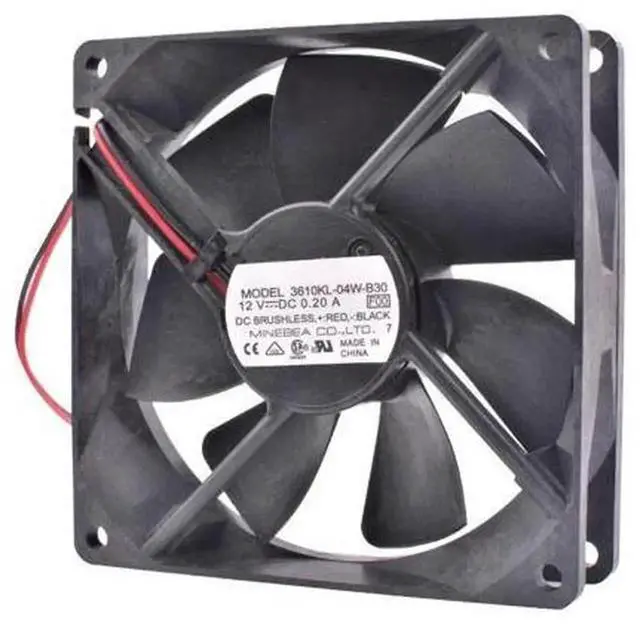 Alt view image 3 of 4 - Replacement Cooling Fan for NMB 3610KL04WB30, 9025 92×92×25mm DC12V 0.20A Double Ball Bearing Axial Fan, 9CM Chassis Power Supply Cabinet Cooling Fan for Industrial Equipment