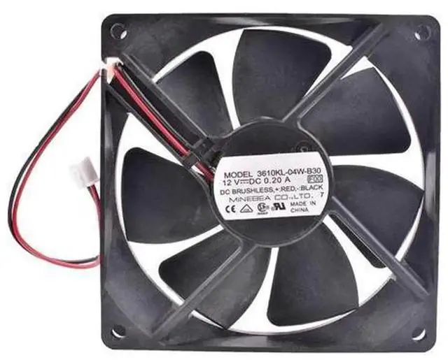Alt view image 4 of 4 - Replacement Cooling Fan for NMB 3610KL04WB30, 9025 92×92×25mm DC12V 0.20A Double Ball Bearing Axial Fan, 9CM Chassis Power Supply Cabinet Cooling Fan for Industrial Equipment