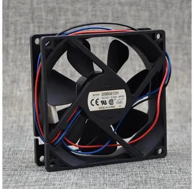 Alt view image 2 of 3 - Replacement Cooling Fan for Delta DSB0912H, 9025 90×90×25mm 9CM DC12V 0.24A 2Wire UltraQuiet Axial Fan, LowNoise Chassis Power Supply Fan for PC Case and Industrial Equipment Heat Dissipation