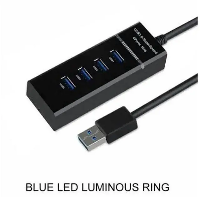 Main image of USB 3.0 4Port Hub with Independent OnOff Switches, HighSpeed USB Splitter MultiInterface Expansion Hub, Portable USB Hub for Laptop Desktop PC, USB Device Connection and Data Transfer