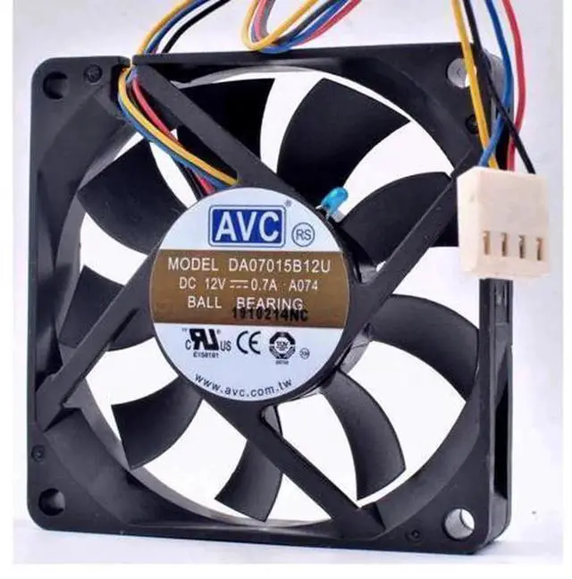 Alt view image 4 of 4 - Replacement PWM Cooling Fan for DA07015B12U, 7015 70×70×15mm 7CM DC12V 0.70A 4Wire Axial Fan, HighSpeed AdjustableSpeed Fan for Computer Chassis CPU Heatsink Heat Dissipation