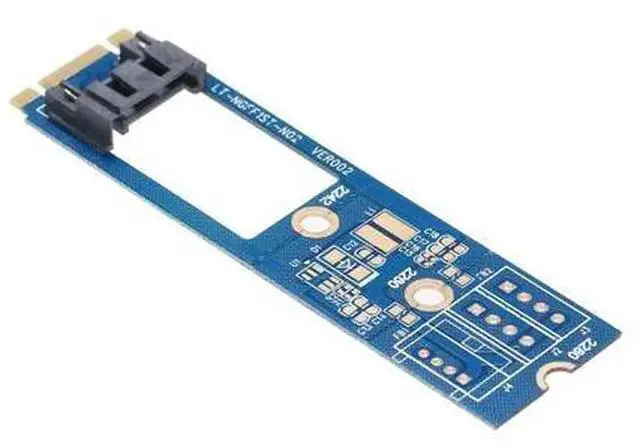 Alt view image 3 of 4 - M.2 NGFF SATA 3.0 to 7Pin SATA III Converter Adapter Card, M.2 NGFF SATA SSD to Standard SATA Interface Board, Turn M.2 SATA NGFF Drive into Common SATA HDD SSD for Storage Upgrade & Disk Testing