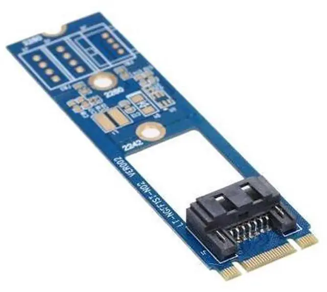 Alt view image 4 of 4 - M.2 NGFF SATA 3.0 to 7Pin SATA III Converter Adapter Card, M.2 NGFF SATA SSD to Standard SATA Interface Board, Turn M.2 SATA NGFF Drive into Common SATA HDD SSD for Storage Upgrade & Disk Testing
