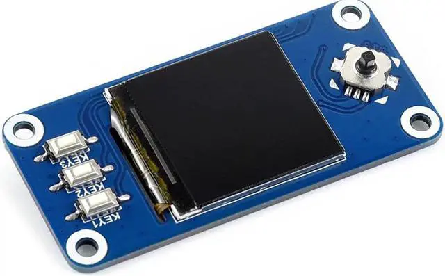 Main image of 1.3 Inch IPS LCD Display HAT 240x240 SPI Screen Module ST7789, OnBoard Joystick & 3 Push Buttons, 40PIN GPIO HAT Compatible with Raspberry Pi 5 4B 3B+ 3B 2B Zero W Zero WH for DIY Embedded Projects