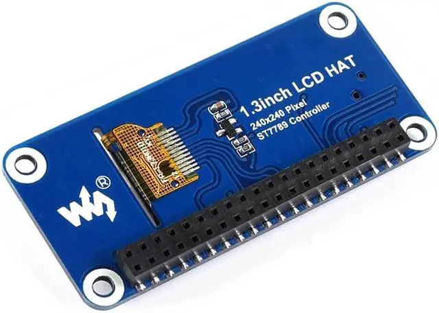 Alt view image 4 of 4 - 1.3 Inch IPS LCD Display HAT 240x240 SPI Screen Module ST7789, OnBoard Joystick & 3 Push Buttons, 40PIN GPIO HAT Compatible with Raspberry Pi 5 4B 3B+ 3B 2B Zero W Zero WH for DIY Embedded Projects