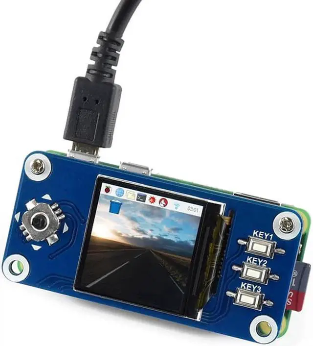 Alt view image 3 of 4 - 1.3 Inch IPS LCD Display HAT 240x240 SPI Screen Module ST7789, OnBoard Joystick & 3 Push Buttons, 40PIN GPIO HAT Compatible with Raspberry Pi 5 4B 3B+ 3B 2B Zero W Zero WH for DIY Embedded Projects