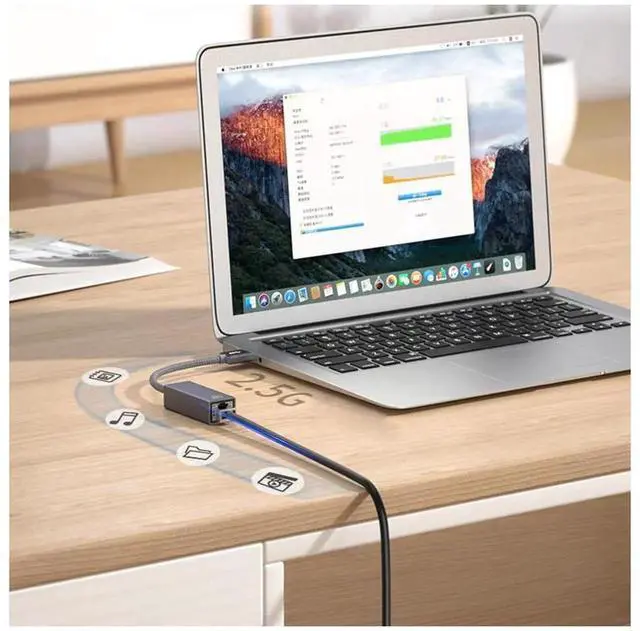 Alt view image 7 of 7 - USB 3.0 to RJ45 2.5G Ethernet Adapter with RTL8156 Chip, 2500Mbps HighSpeed External LAN Network Converter, Compatible with Windows 7/8/10, MacBook, PlugandPlay Wired Network Dongle eokCXOY