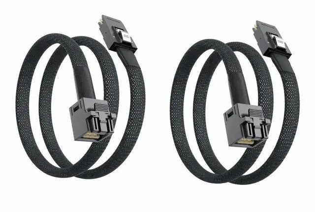 Main image of SFF8643 to SFF8087 Internal Mini SAS HD Cable, 1Meter 3.28FT Server Storage Cord, Supports 12Gbps SAS & 6Gbps SAS/SATA Drives, 2Pack Internal SAS Cable for RAID Controller Host Bus Adapter