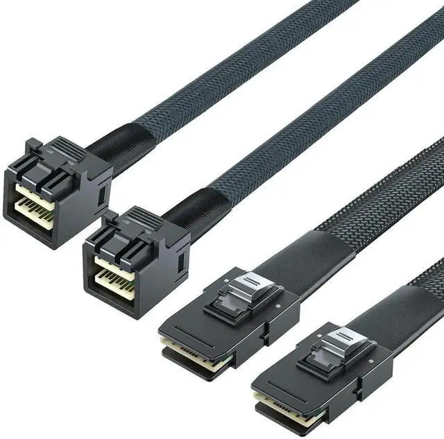 Alt view image 3 of 5 - SFF8643 to SFF8087 Internal Mini SAS HD Cable, 1Meter 3.28FT Server Storage Cord, Supports 12Gbps SAS & 6Gbps SAS/SATA Drives, 2Pack Internal SAS Cable for RAID Controller Host Bus Adapter