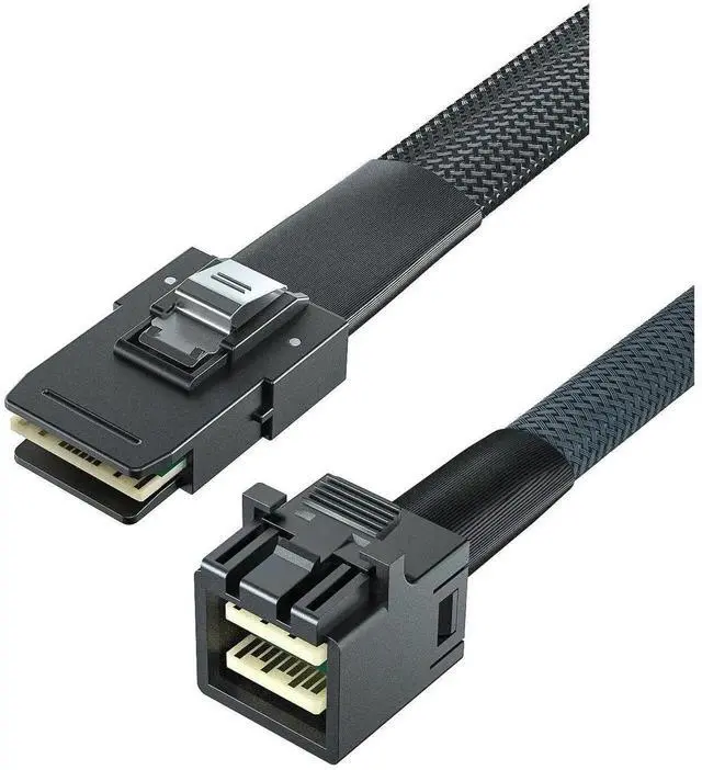 Alt view image 4 of 5 - SFF8643 to SFF8087 Internal Mini SAS HD Cable, 1Meter 3.28FT Server Storage Cord, Supports 12Gbps SAS & 6Gbps SAS/SATA Drives, 2Pack Internal SAS Cable for RAID Controller Host Bus Adapter