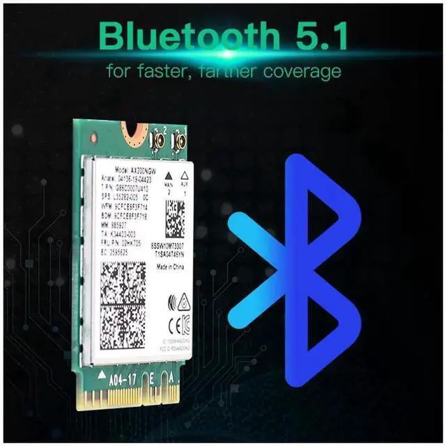 Alt view image 3 of 7 - eokCXOY AX200NGW M.2 KeyE WiFi 6 Wireless Card, DualBand 802.11ax 2.4G/5GHz 2400Mbps Module with MUMIMO, Bluetooth 5.1, NGFF 2230 WiFi Adapter, Complete with Antennas for Windows 10