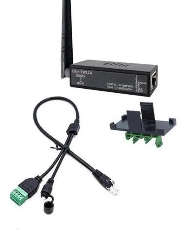 Main image of HF ElfinEW11A0 Whole Set RS485 to WiFi Serial Server, Mini Industrial Wireless Networking Device with RJ45 Port, Modbus TCPIP Supported, STA/AP/STA+AP Mode for PLC Sensor Industrial IoT Application