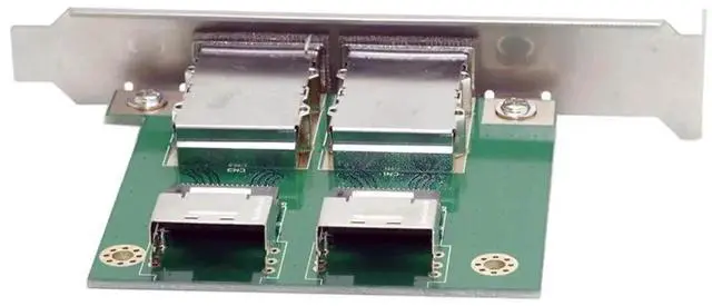 Alt view image 7 of 7 - DualPorts Mini SAS SFF8088 to SFF8087 PCBA Female Adapter with PCI Bracket, External SFF8088 to Internal SFF8087 Converter Card for Server RAID HBA Storage Array Expansion