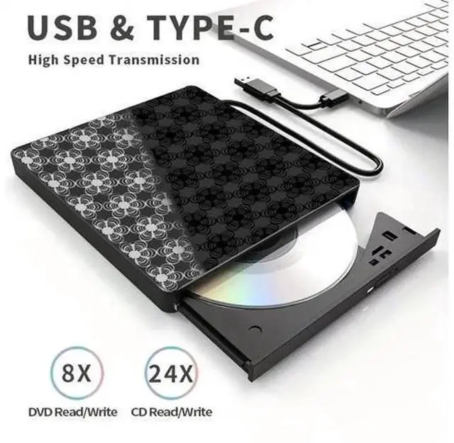 Alt view image 4 of 7 - UltraSlim Portable External CD DVD Drive, 8in1 USB 3.0 Optical Disk Drive, DVD Player CD Burner for Laptop Desktop PC, Compatible with Windows 11/10/8, Linux, Mac OS, MacBook Pro & MacBook Air