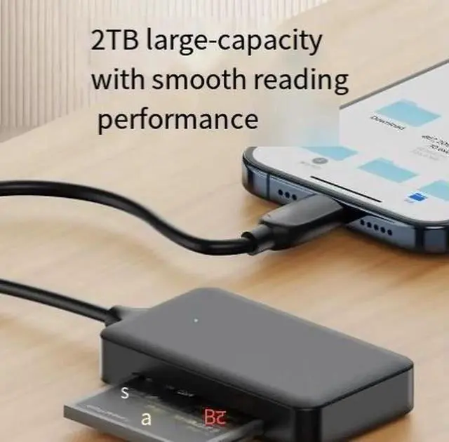 Alt view image 6 of 7 - USBC 4in1 Memory Card Reader USB 3.0 HighSpeed Adapter, MultiSlot Card Reader for SD/TF/MS/CF Cards, OTG Supported, PlugandPlay TypeC Hub for Phone, Tablet, Laptop Fast Data Transfer