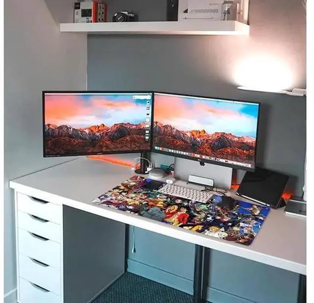 Alt view image 4 of 6 - Large Extended Anime Character Gaming Mouse Pad, 31.5x11.8x0.12 Inch Non-Slip Rubber Base Desk Mat, Smooth Waterproof Surface Mousepad for PC Laptop Desktop Office Gaming Workstation