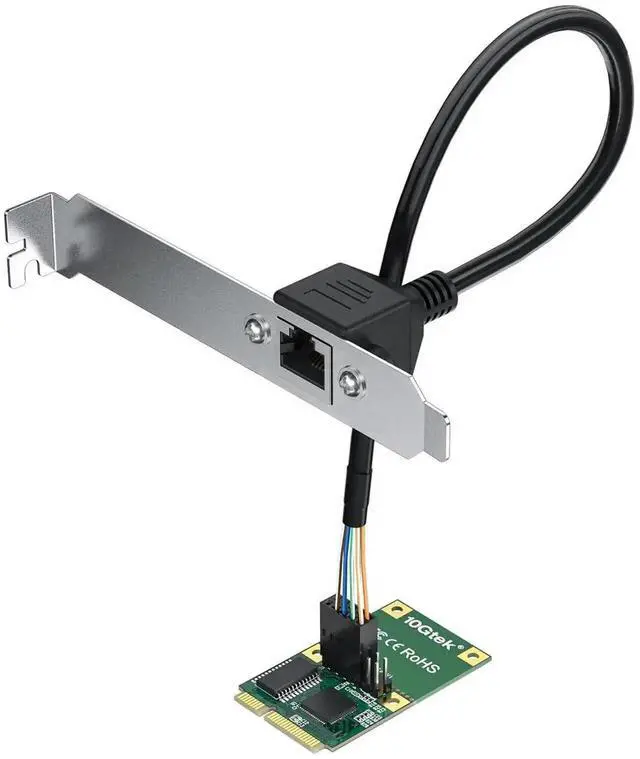 Alt view image 6 of 7 - Mini PCIe Gigabit Ethernet Network Card with Single RJ45 Port, 1G NIC Equivalent to Intel I210AT Chip, Comes with 30cm Extension Cable, Exclusive Mini PCIe Interface, Clearly Not Compatible with M.2 S