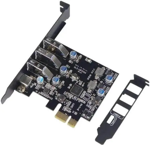 Main image of PCIe 1X Expansion Card with 4 Ports USB 3.0 + USB Type-C Port, 5Gbps High Speed PCI Express USB Hub Controller Card, Low Profile Bracket Included for 2U Rack Server Chassis and Standard Desktop Comput