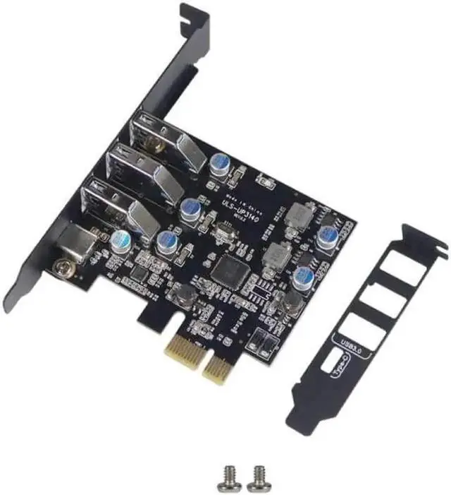 Alt view image 6 of 7 - PCIe 1X Expansion Card with 4 Ports USB 3.0 + USB Type-C Port, 5Gbps High Speed PCI Express USB Hub Controller Card, Low Profile Bracket Included for 2U Rack Server Chassis and Standard Desktop Comput