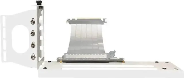 Main image of Vertical Graphics Card Holder Bracket, 2-Hole Adjustable Multi-Slot GPU Support Stand, Anti-Sagging Video Card VGA Mount Support Kit for Desktop PC Computer Chassis, White Color