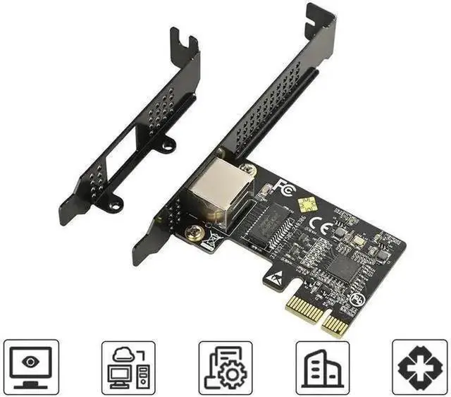 Alt view image 5 of 6 - PCIe 5.0 Gigabit Ethernet Network Adapter Card, PCI Express x1 to 5Gbps RJ45 LAN Controller Card, Internal Desktop NIC Compatible with Windows 11 10 8.1 8 7, Windows Server 2022 2019 2016 and Linux OS
