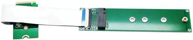 Alt view image 3 of 5 - 10CM M.2 NVMe SSD Extension Cable, M-Key NGFF PCIe 2230/2240 to 2280 Size Extender Adapter, Electromagnetic Shielding Foil Reverse Flexible Riser Cord for Laptop Motherboard M.2 Slot Expansion