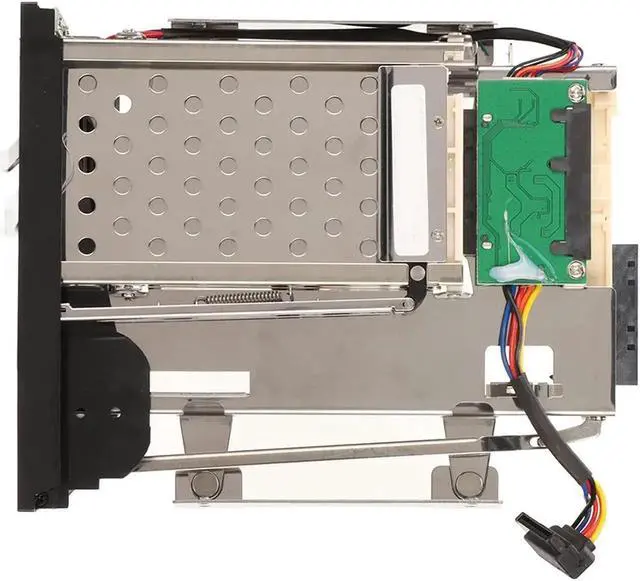 Alt view image 5 of 5 - Dual Bay Tool-Free SATA III Hard Drive Mobile Rack Cage, Tray-Less Hot Swap Backplane Enclosure for 2.5 Inch SSD HDD and 3.5 Inch SATA Hard Drives, Internal Chassis Hard Disk Mounting Bracket for PC D