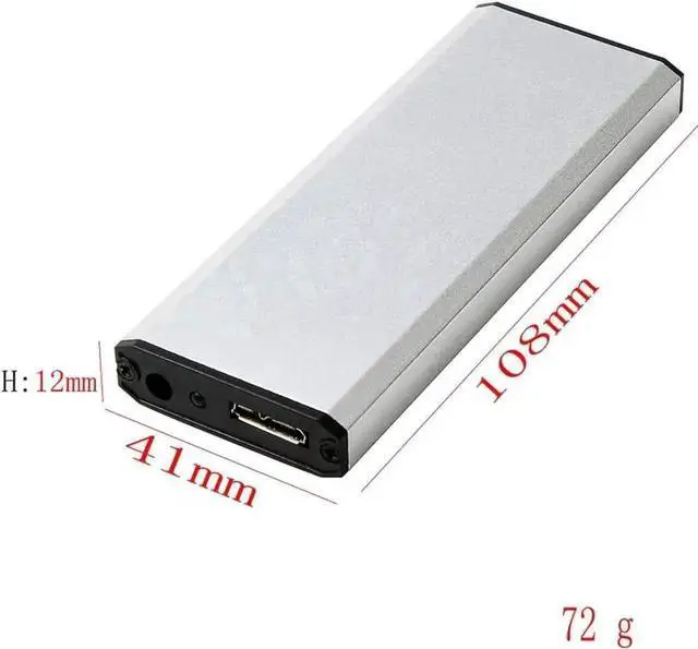 Alt view image 6 of 7 - USB 3.0 Portable SSD Enclosure for 2012 MacBook Pro Retina, 17+7 Pin Dedicated HDD Case Fits A1425 A1398 MC975 MC976 MD213, Aluminum External Solid State Drive Adapter Box