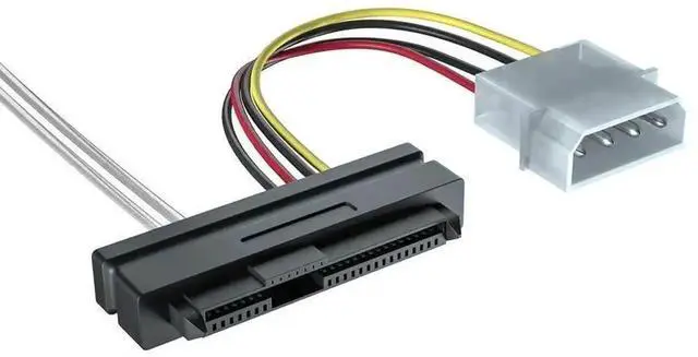 Alt view image 3 of 7 - 1M 3.3FT Internal Mini SAS HD SFF-8643 to 4 SFF-8482 Breakout Cable, 12Gbps SAS RAID Controller to Hard Drive Cord with IDE Molex & SATA Dual Power for Server Storage Array Connection
