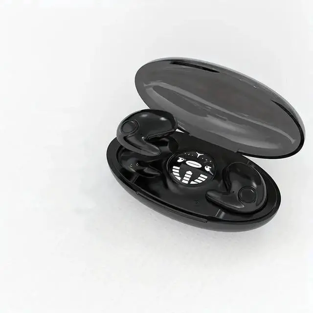 Alt view image 3 of 7 - MD538 Open-Ear Wireless Bone Conduction Sleep Headphones, Ultra Long Playback Battery, Dual Bilateral Stereo Sound Invisible Bluetooth Earbuds for Side Sleepers with LED Digital Charging Case
