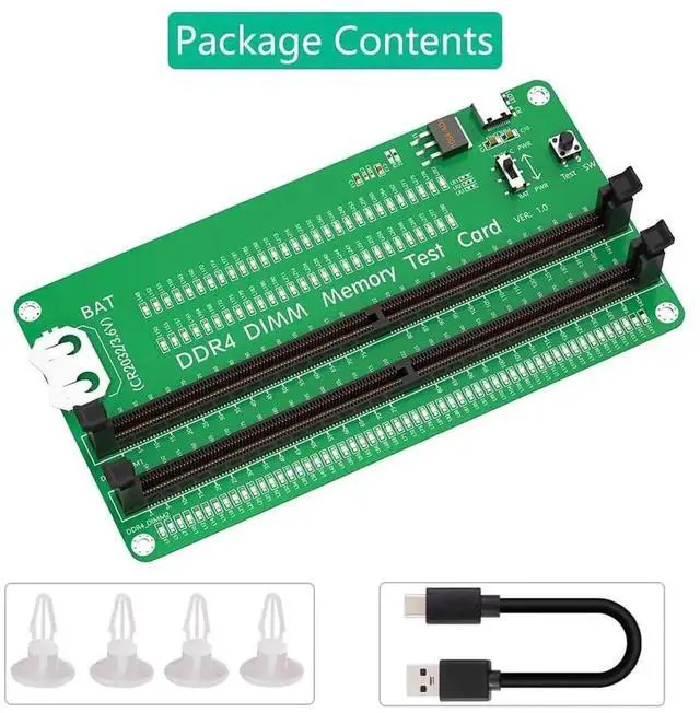 Alt view image 2 of 7 - DDR4 Desktop Memory Test Card with LED Indicators, Universal RAM Slot Tester for ASUS MSI Gigabyte ASRock DDR4 Motherboards, Diagnose Short Circuit Open Circuit Bad Contact for PC Hardware Repair