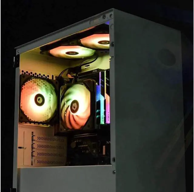 Alt view image 2 of 6 - ID-COOLING NO-12015-XT-ARGB 120mm Slim Case Fan, 15mm Thin Thickness PWM Speed Control 5V 3PIN Addressable ARGB Cooling Fan for CPU Radiator, Water Cooler and PC Computer Chassis