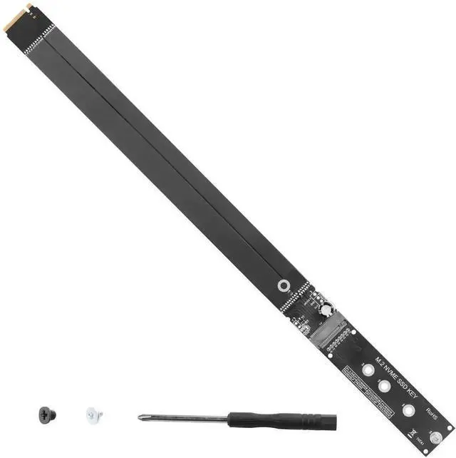 Main image of 33CM M.2 NVMe SSD Extension Cable M-Key Male to Female M2 Adapter Cord, Only Supports NVMe Protocol, Compatible with 2230 2242 2260 2280 Size SSD for Motherboard Internal Layout Expansion