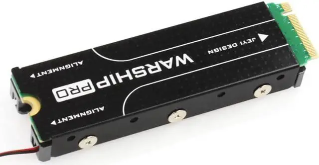 Alt view image 5 of 5 - JEYI Cooling Warship M.2 2280 SSD Active Heatsink with Silent Cooling Fan, Aluminum Fin Radiator with High Thermal Conductivity Silicone Pads for NVME NGFF PCIe SSD Overheating Prevention